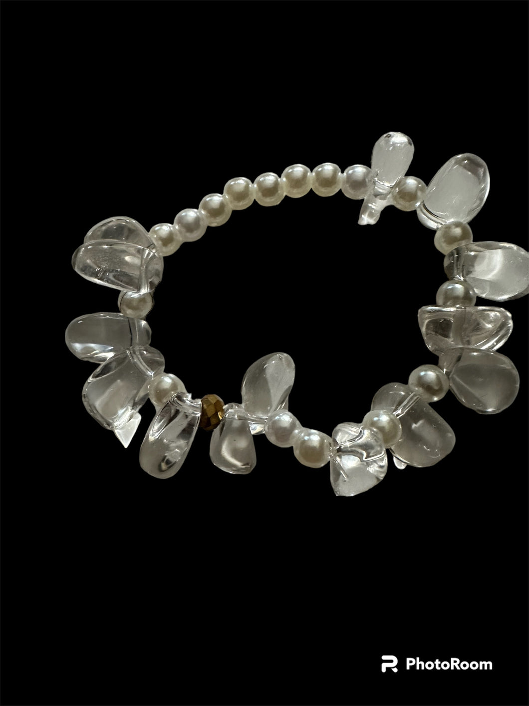 Clear quartz n pearls