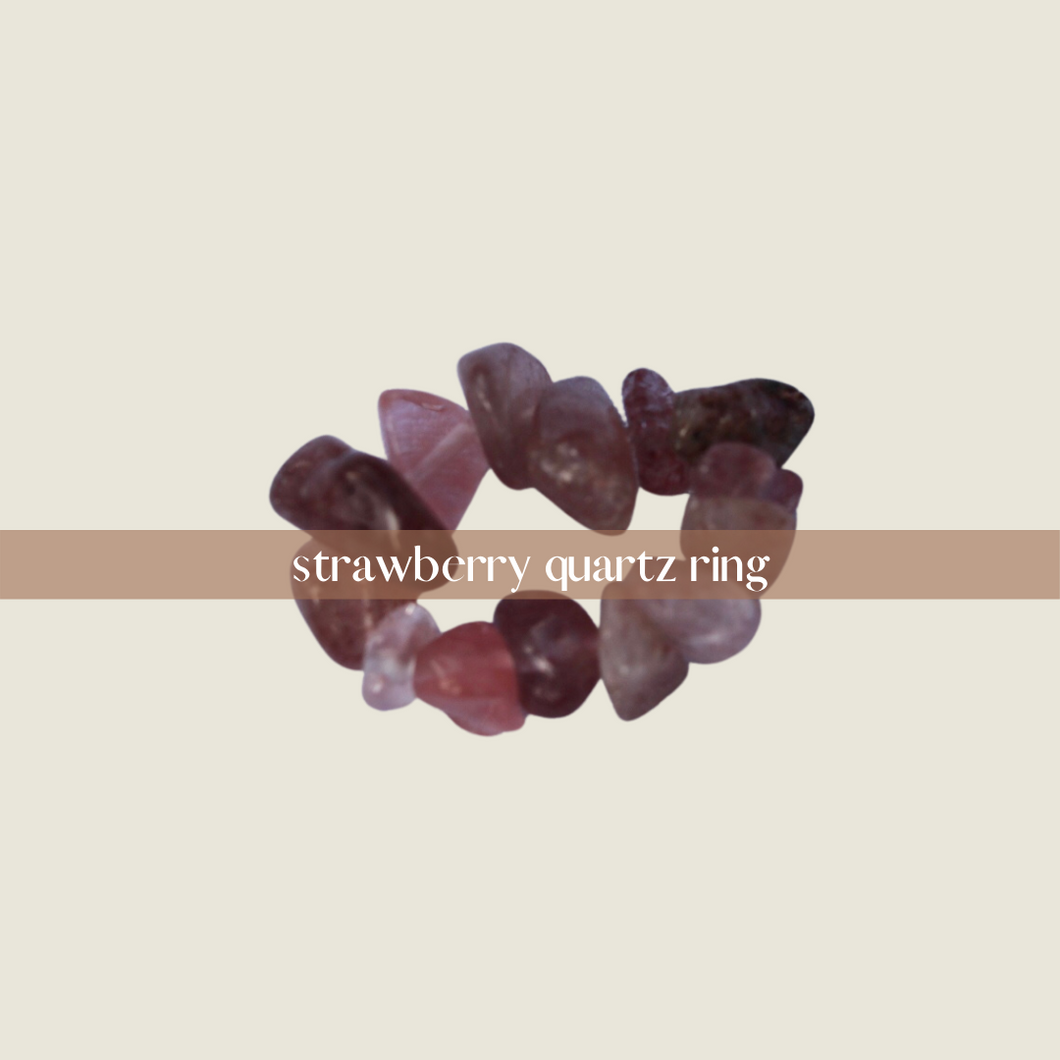 Strawberry quartz ringz