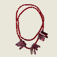 Load image into Gallery viewer, Large red crystal waist bead
